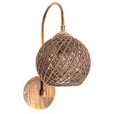 thumbnail of Braune Wandleuchte 25x25x25cm WellHome Baikal