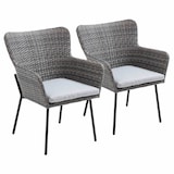 thumbnail of Lot de 2 fauteuil de jardin rond en osier