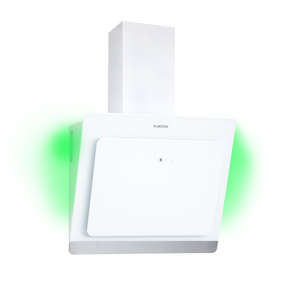 Klarstein >Aurora Eco 60 Dunstabzugshaube 550 m³/h 60cm kopffrei Ambientelicht EEC A+ Weiß