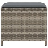 thumbnail of vidaXL Gartenhocker mit Kissen 4 Stk. Grau 41x41x36 cm Poly Rattan