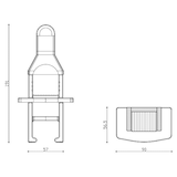thumbnail of Barbecue prefabbricato in cemento con cappa e griglia Beton Brace