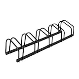 thumbnail of Relaxdays Fahrradständer Boden, für 5 Räder, bis 60 mm Reifenbreite, Metall, Garage, Fahrrad-Aufstellständer, schwarz