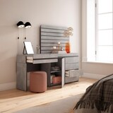 thumbnail of Frisiertisch, Schminktisch, Ablage, 177x35x145 cm, Mit Schublade, Kommode, Dekorative Platten, Moderner Stil, Zementgrau - 454_14