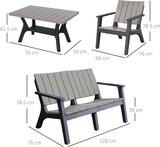 thumbnail of Outsunny Set Tavolino e Sedie Adirondack da Giardino ed Esterno