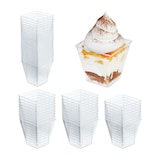 thumbnail of Relaxdays Dessertschalen 50er Set, 210 ml, wiederverwendbar, Nachtischschale für Eis & Tiramisu, Kunststoff, transparent