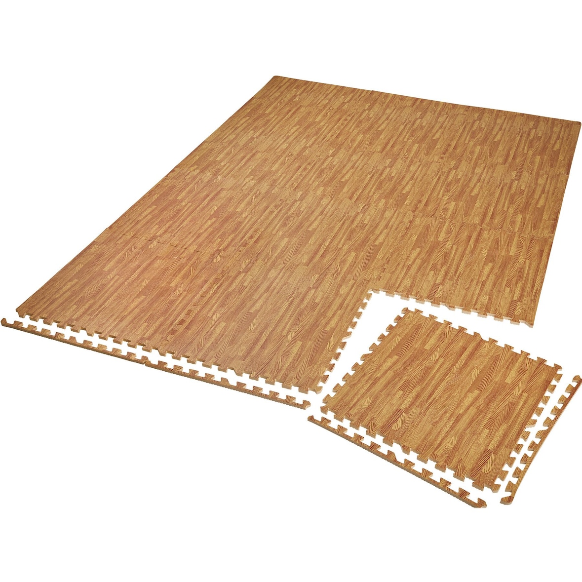 tectake Set di 12 tappetini di protezione - Set da 12 effetto legno