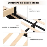 thumbnail of Polsterbett 140x190 cm aus Velours mit verstellbarem Kopfteil – Elegantes Design in Beige und goldenen Metallfüßen