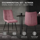 thumbnail of ML-Design – Esszimmerstühle 2er Set – Altrosa Stoff | Rückenlehne, schwarze Metallbeine, gepolstert, Wohnzimmer & Esszimmer