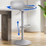 thumbnail of Conjunto de 4 bancos de bar Aveiro cinza