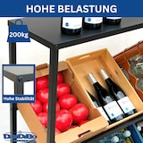 thumbnail of DanDiBo Getränkekistenregal 6 Kisten mit Ablage Metall Stabil 96435 Getränkekistenhalter 100 cm Getränkekistenständer