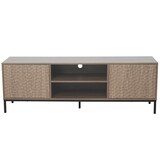 thumbnail of Meuble TV rectangulaire 2 portes L160 cm bois foncé