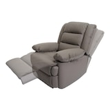 thumbnail of Fernsehsessel HWC-G15, Relaxsessel Liege Sessel, Leder + Kunstleder 101x87x100cm ~ taupe