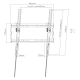 thumbnail of ECD Germany TV Wandhalterung neigbar +0°/-8°, für 32–70 Zoll Fernseher, VESA 400x400, flach & curved, stabile Fernsehhalterung mit Zieh-Schloss