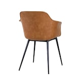 thumbnail of Set van 2 industriële fauteuils in staal en bruine stof - Oviala