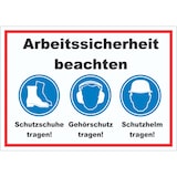 thumbnail of Arbeitssicherheit Füße Ohren Kopf Aufkleber A9 (37x52mm)