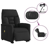 thumbnail of vidaXL Elektrischer Massagesessel mit Aufstehhilfe Schwarz Stoff