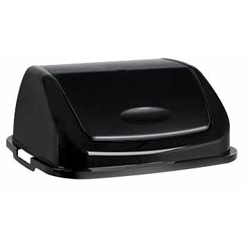 Couvercle Poubelle Plastique Basculant Clap Noir/Noir - 91166 - Rossignol