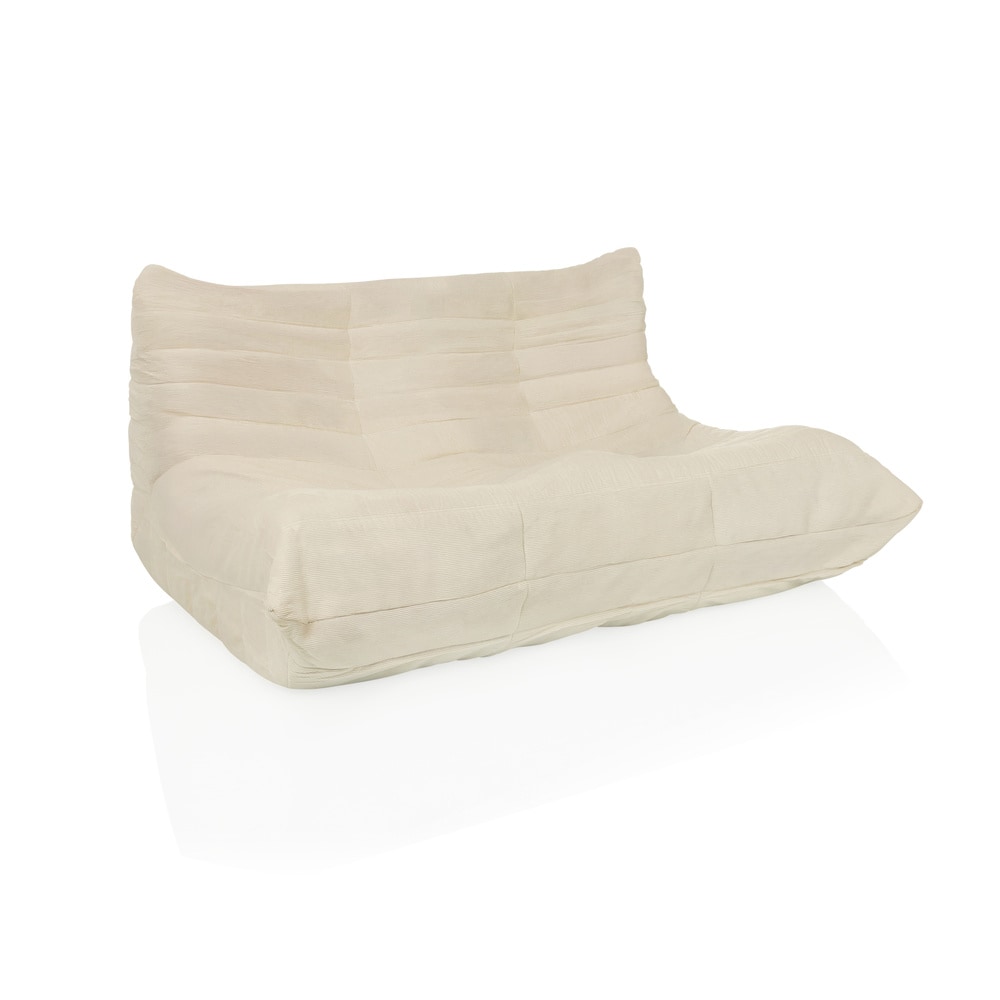 Puf / sofá de suelo SITZOLO 2 Cord Tejido beige hjh LIVING