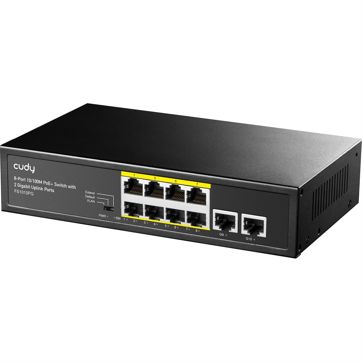 CUDY FS1010PG 8-Port 10/100M PoE+ Switch 2 Gigabit Uplink Ports 120W