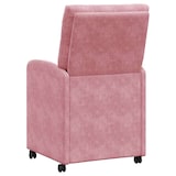 thumbnail of vidaXL Esszimmerstühle mit Rollen 2 pcs Rosa 58 x 67 x 97 cm Samt
