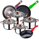 thumbnail of San Ignacio - Nona 16/18/20/24 cm Kochgeschirrset aus Edelstahl, geeignet für Induktion, mit 18/22/26 cm großem Pfannenset aus geschmiedetem Aluminium