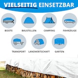 thumbnail of Abdeckplane 140 g/m² (3 x 5 m, Weiß) wasserdichte Plane mit Ösen - Gewebeplane Schutzplane