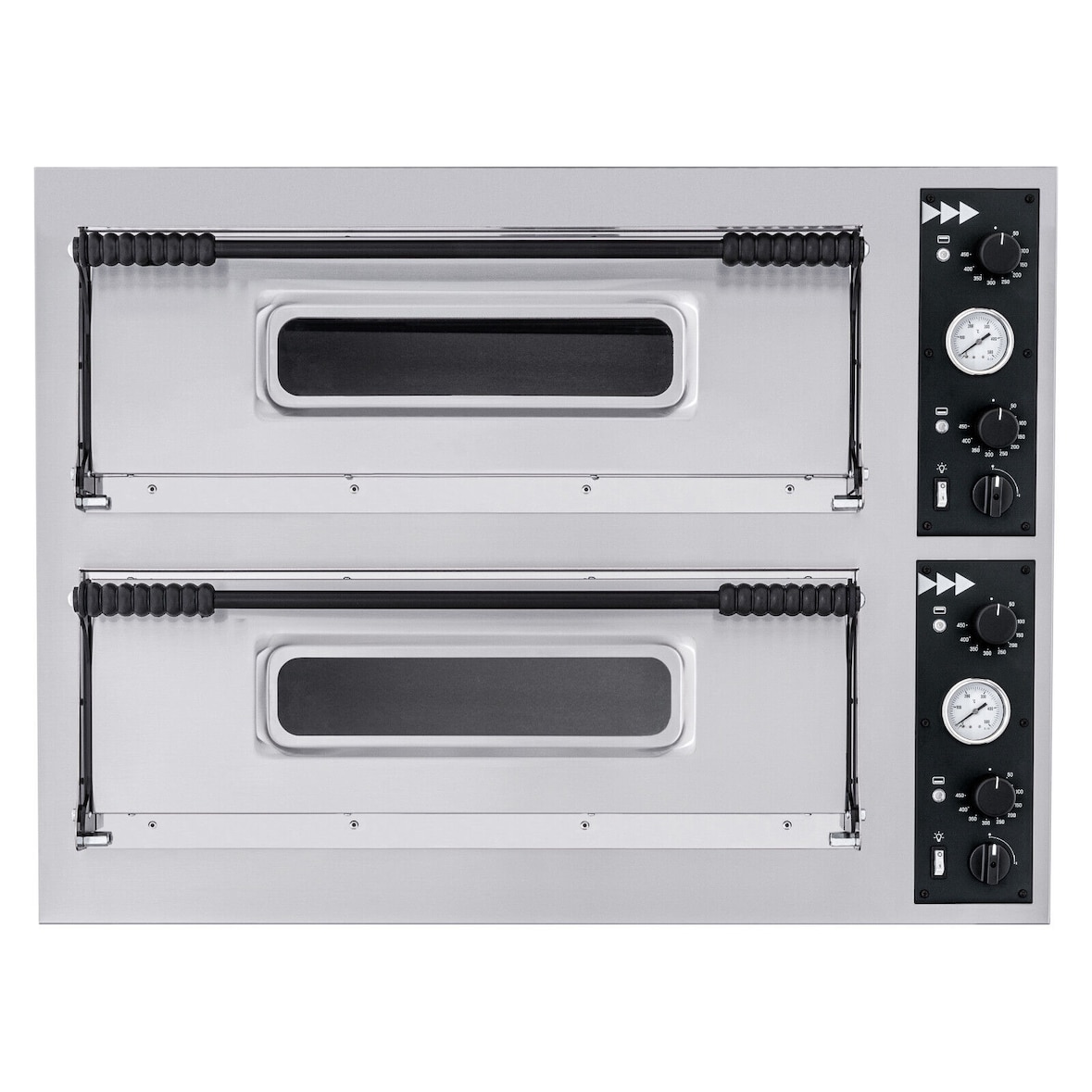 Gastro Pizzaofen Backofen Pizza Flammkuchen 400V 1000x955x745mm 2 Kammern 12 kW