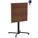 thumbnail of METRO PROFESSIONAL Table pliante SOFIA, acier, impression effet bois, 60 x 60 cm, carrée, nature/noir