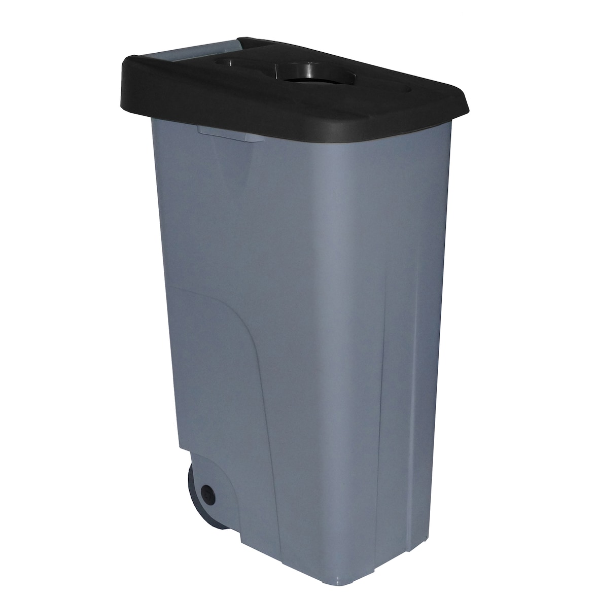 Offener Abfallbehälter Recyclo 85 Liter. Farbe Schwarz.