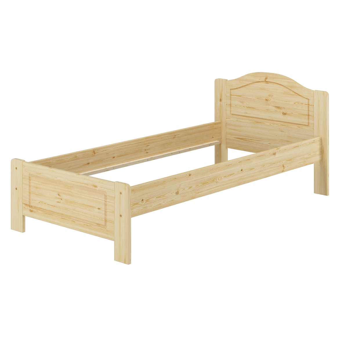 Kieferbett natur Einzelbett Bettrahmen Futonbett 90x200 Massivholzbett ohne Rollrost 60.37-09 oR