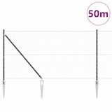 thumbnail of vidaXL Zaunpfosten Grau 50 x 1,2 m (50 mm Gitter) Stahl und PVC