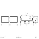 thumbnail of EVN Lichttechnik Aluminiumprofil 1m APSFW100