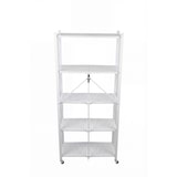 thumbnail of WellHome - Estantería de Almacenaje PLEGABLE de 5 Estantes con Ruedas en color Blanco - 71×34×160 cm