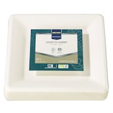 thumbnail of METRO Professional Pappteller, 26 x 26 cm, Einweg, kompostierbar, quadratisch, wasserdicht, weiß, 40 Stück