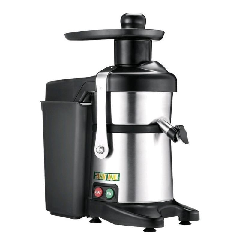 Centrifuga per frutta e verdura. Struttura, vasca, filtro e disco in acciaio inox. Dimensione bocca ø 80 mm. Modello CJ900