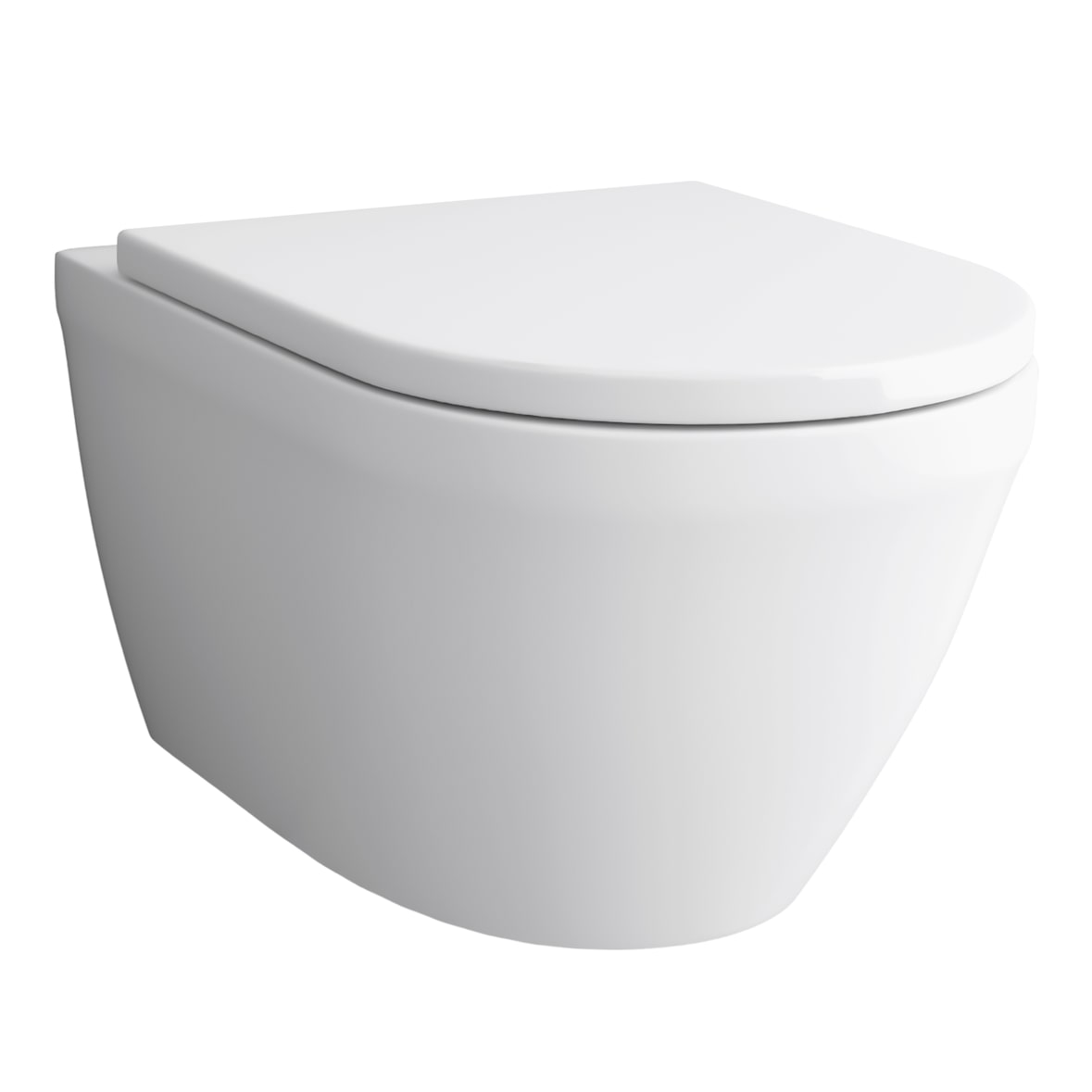 Alpenberger Spülrandloses Hänge WC | Wand WC mit Nanobeschichtung | Tiefspül WC Randlos WC Sitz Absenkautomatik | Keramik Kloschüssel pass. zu Geberit