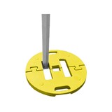 thumbnail of Base per gazebo richiudibile pieghevole universale in acciaio 15 kg gialla