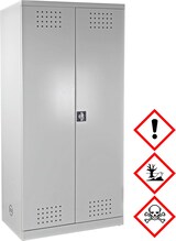 thumbnail of PROREGAL Gefahrstoffschrank | HxBxT 192x92x58cm | Lichtgrau