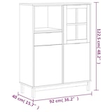 thumbnail of Helloshop26 - Buffet Sideboard Kommode Kleiderschrank Aufbewahrungsmöbel Organizer für Küche Wohnzimmer Lounge mit Glastür FLAm 92 02_0030105