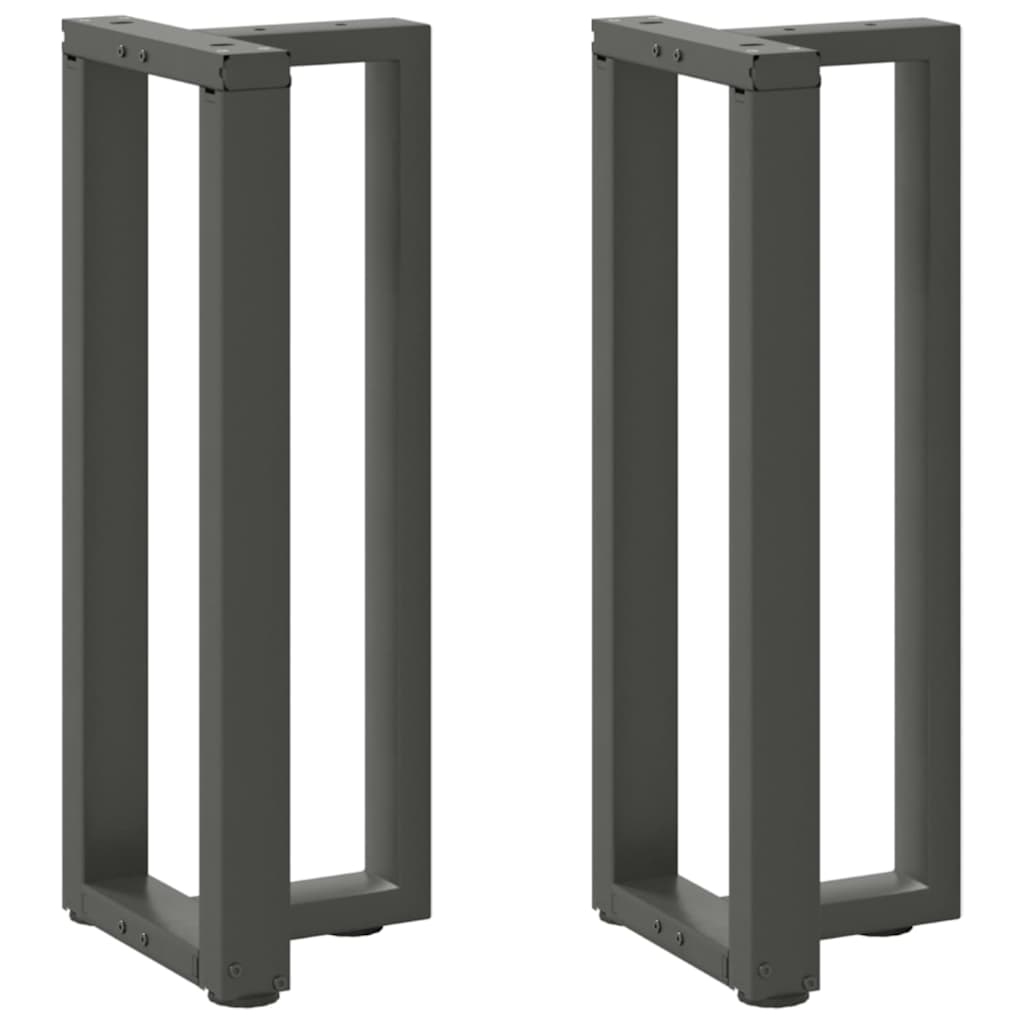 Helloshop26 - Juego de 2 patas de consola en forma de T 38 x 25 x 72 cm estabilizadores ajustables diseño moderno en acero 02_0057315