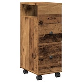 thumbnail of vidaXL Badschrank Schmal mit Rollen Altholz-Optik Holzwerkstoff