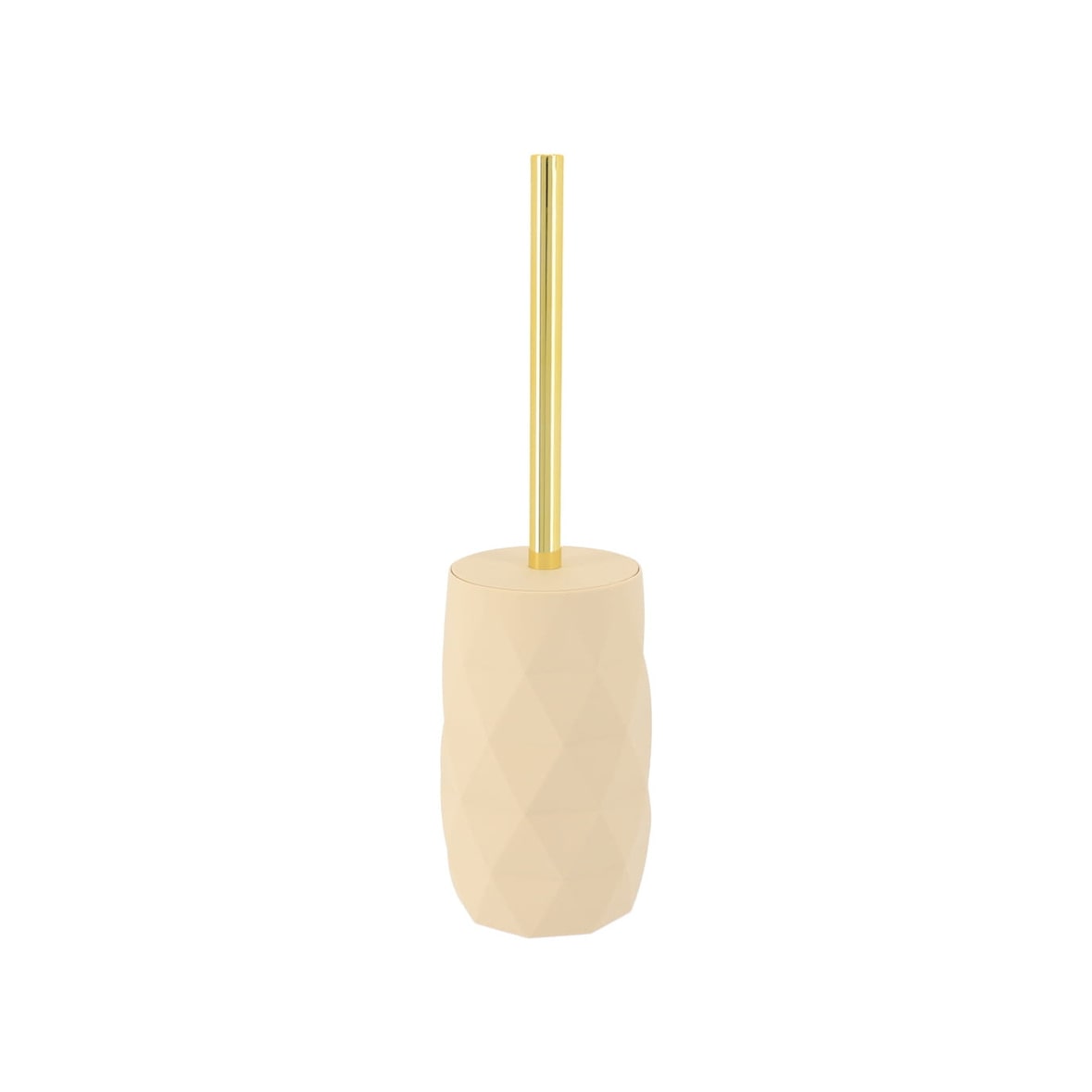 Brosse WC avec support déco Diamant Beige et Doré