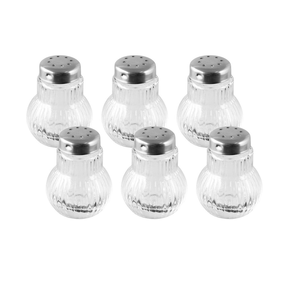 FACKELMANN 6er Set Mini Streuer Pfefferstreuer Salzstreuer Gewürzstreuer