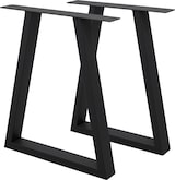 thumbnail of ECD Germany Tischbeine 2er Set Trapez 60x72 cm Schwarz | Stahl pulverbeschichtet, Industrial Tischkufen Tischgestell Esstisch