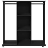 thumbnail of vidaXL Kleiderständer mit Rollen Schwarz 102x38x110 cm Holzwerkstoff