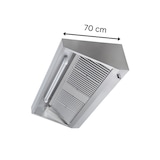 thumbnail of 70er Edelstahl Wandhaube - 70cm tief - mit Motor - mit Flammenschutz Filter und LED Lampe - VM Europa: 240 x 70 cm / Typ B / fertig montiert