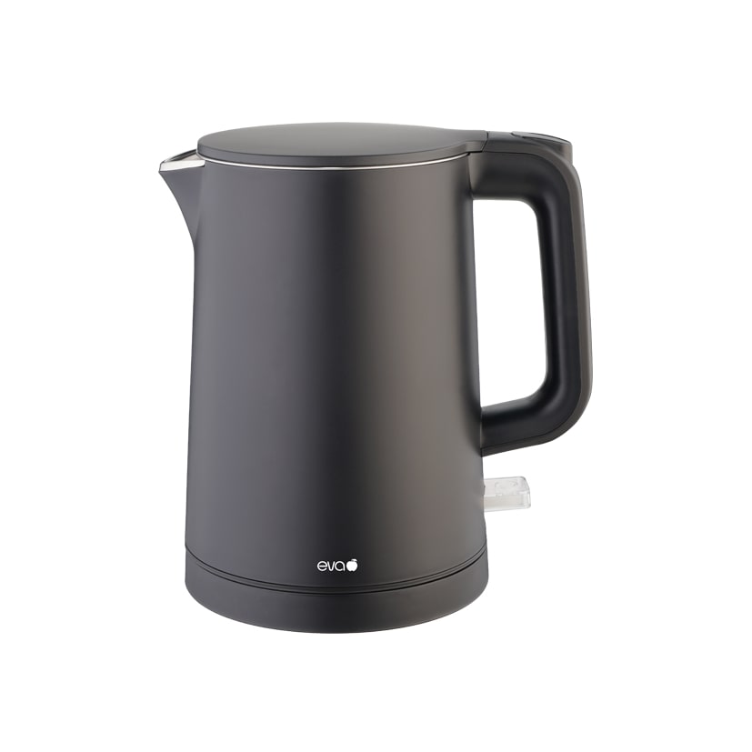 Eva wasserkocher edelstahl rostf schwarz 'ek9026' 0,8l 1200w eva