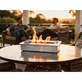 thumbnail of Queimador para lareira a etanol em aço com fibra cerâmica e tampa reguladora de chama 1L