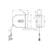 thumbnail of Geschlossener Schlauchaufroller zur Wandmontage Edelstahl 10m