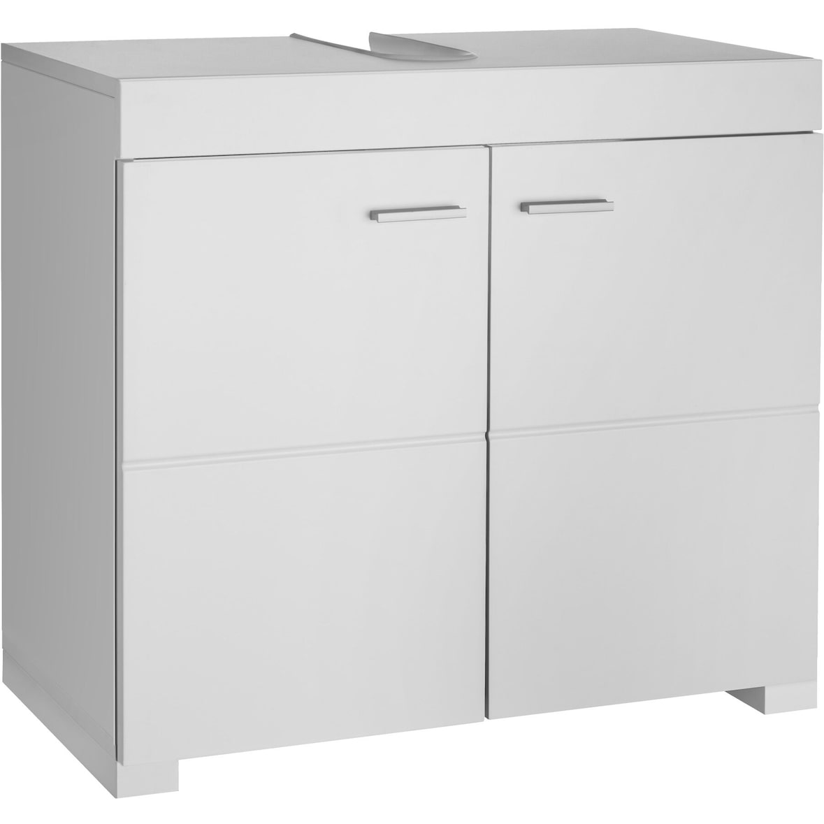 Waschbeckenunterschrank Idris, 2 Fächer, Belastbarkeit 35 kg - weiß